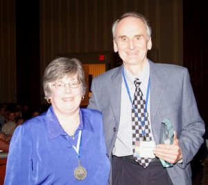 Terry Gillespie and Susan Woodbury with the Andrew Thomson prize