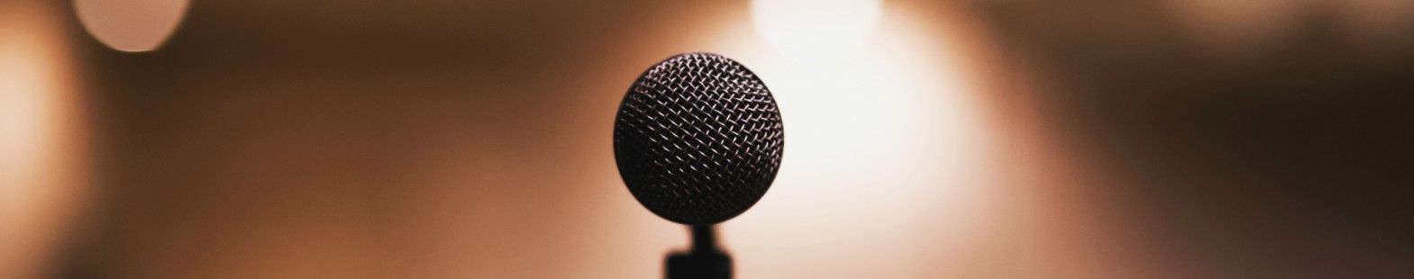 Photo shows a microphone for the story by the CMOS president on advocating for science.