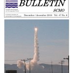 Cover of CMOS Bulletin Vol.47 No.6 shows the MOPITT Instrument onboard the Terra Satellite launching in to space