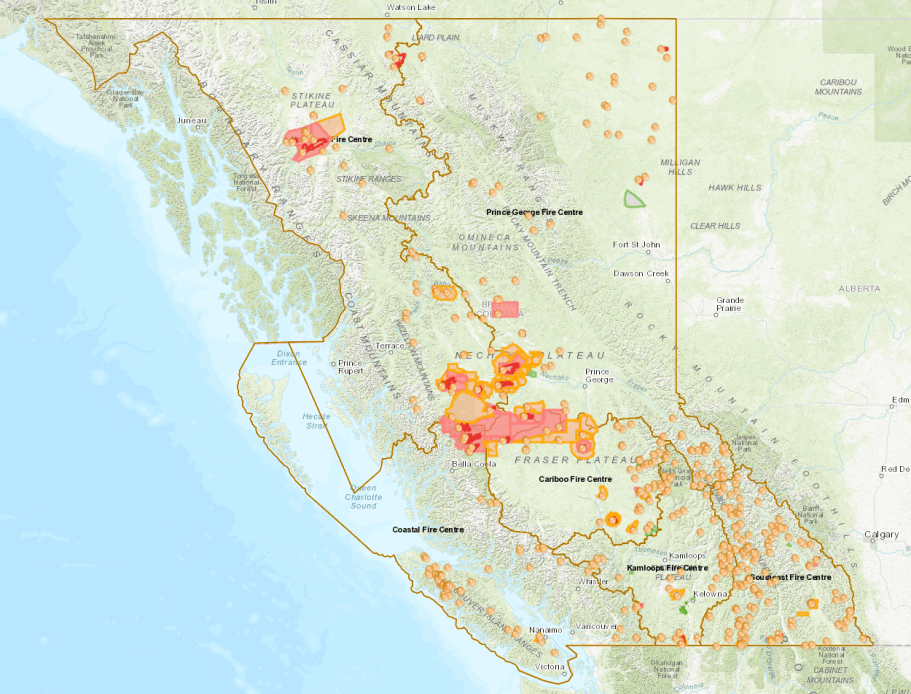 Bc Wildfire Map 2020 / Us Heatwave Could Us And Canada See The Worst