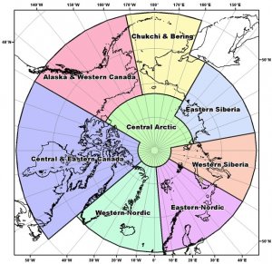 figure of Arctic map with different colour categories